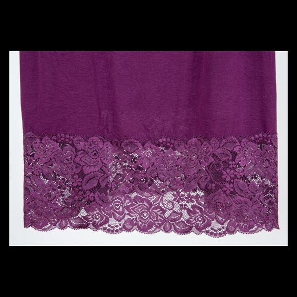 Lane Bryant Womens Purple Lace Trim Stretch Tank Top Sz 14/16 EUC - Picture 3 of 4